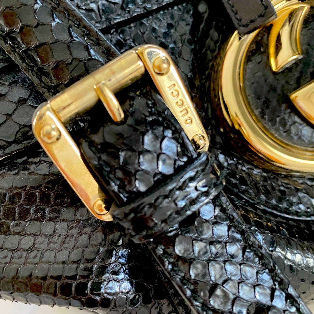 Gucci Black Python Runway Bag One Off - image 5